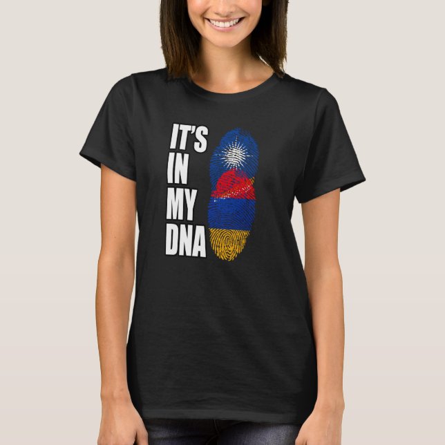 Camiseta Armenio Y Marshalés Mezclan Bandera Del Patrimonio (Anverso)