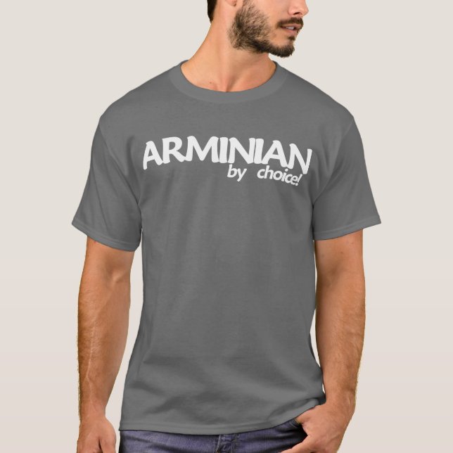 Camiseta ¡Arminian por la opción! T oscuro (Anverso)