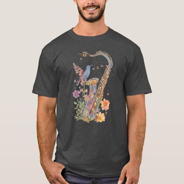 Camiseta Armonía caprichosa Serenade saxofón (Anverso)