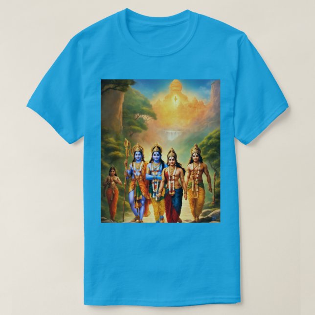 Camiseta "Armonía celeste: La divina reunión de Rama, Si (Diseño del anverso)