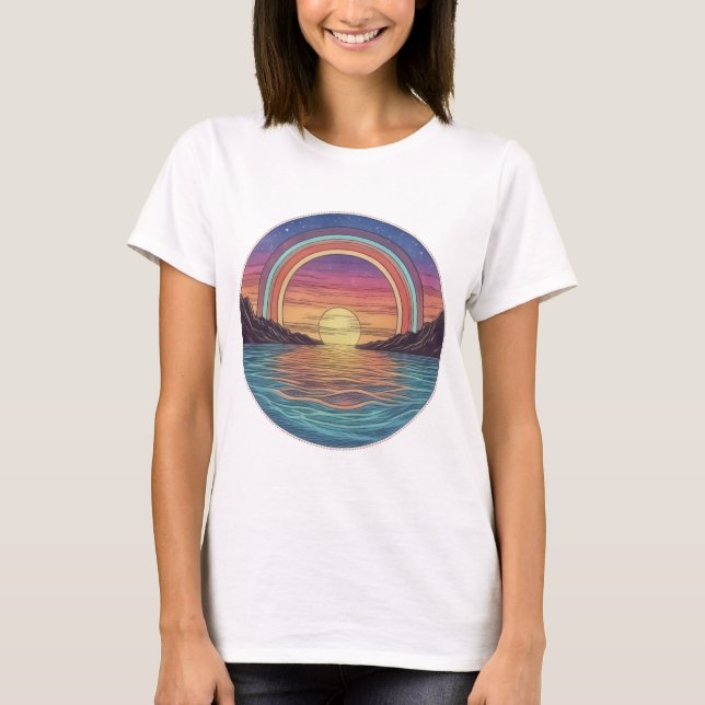 Camiseta Armonía celeste: Reflexiones sobre la puesta de so (Anverso)