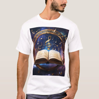 Camiseta Armonía celestial: Libro de Melodías Cósmicas