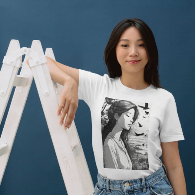 Camiseta Armonía Contemplativa: Mujeres de inspiración mang (Subido por el creador)