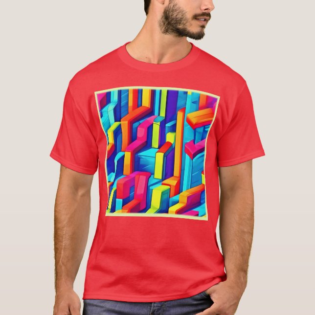 Camiseta Armonía de abstracto geométrico (Anverso)
