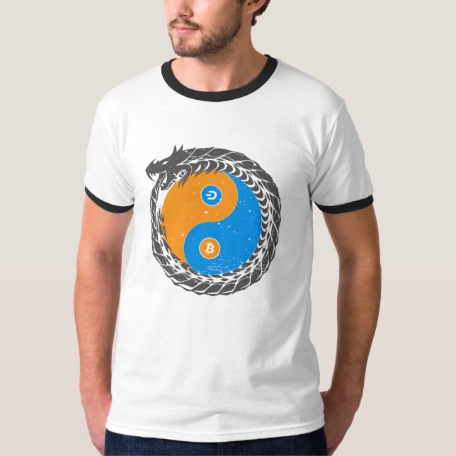 Camiseta Armonía de BinDang - de Bitcoin y de la rociada (Anverso)