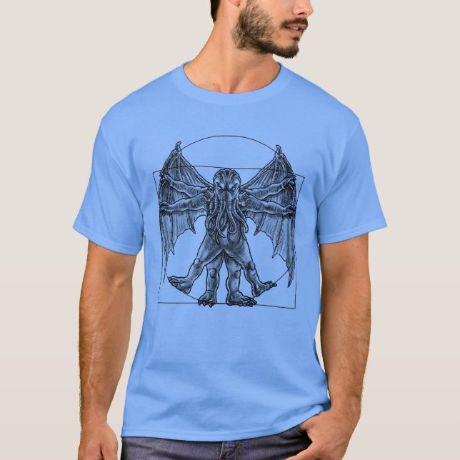 Camiseta Armonía de Eldritch: Cthulhu despierta en vitruvia (Anverso)