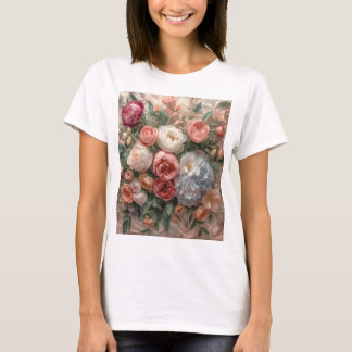 Camiseta Armonía de Flor Etérea: Floral de Alta Costura en