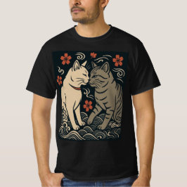 Camiseta Armonía de Gatos Ukiyo-e Arte Japonés