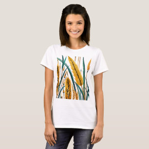 Camiseta Armonía de la Cosecha: Un Patrón de Trigo en un Li