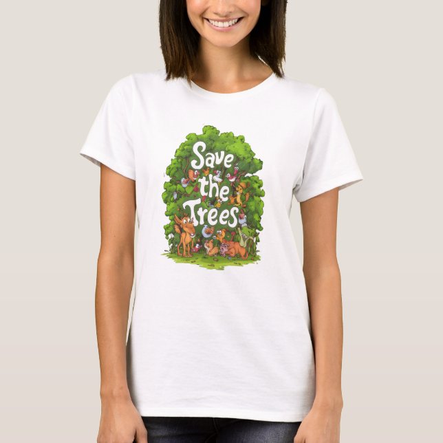 Camiseta Armonía de la Naturaleza: Salven los árboles (Anverso)