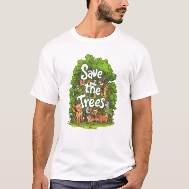 Camiseta Armonía de la Naturaleza: Salven los árboles (Anverso)