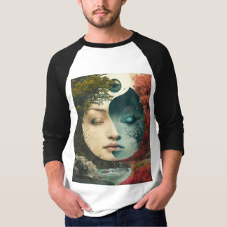 Camiseta Armonía de la naturaleza - Surrealismo Yin y Yang