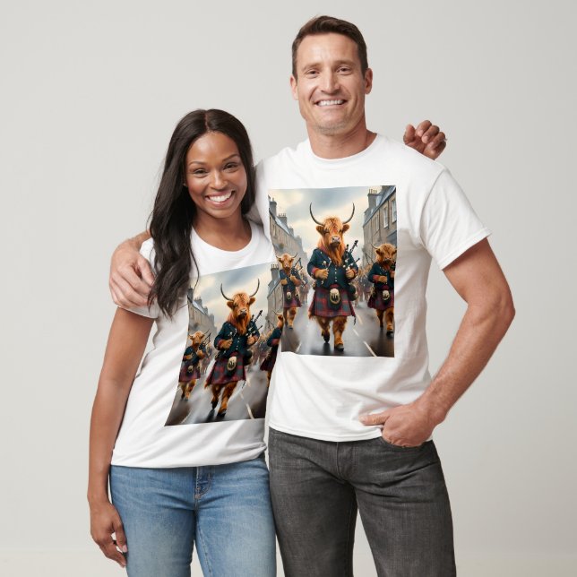 Camiseta Armonía de las Tierras Altas: Banda de vaca de Bag (Unisexo)