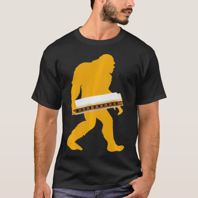 Camiseta Armonía de pie grande Sasquatch Harpist French Har (Anverso)