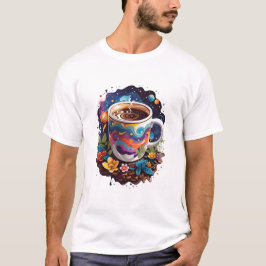 Camiseta Armonía del café floreciente
