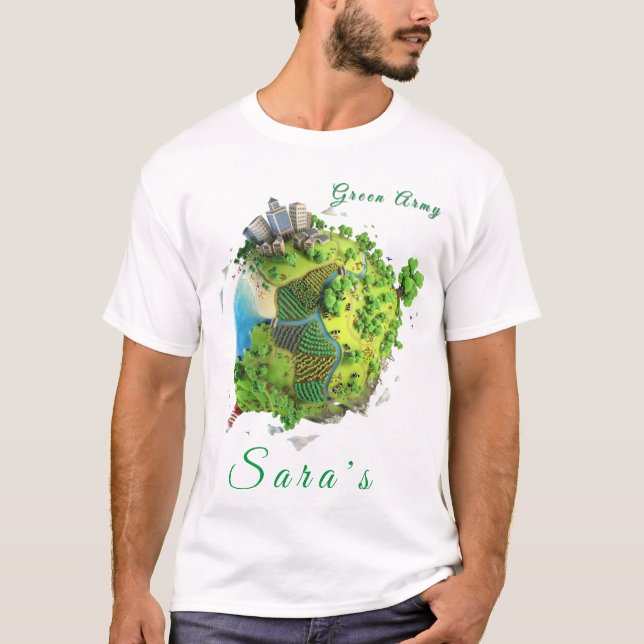 Camiseta "Armonía desconocida: una visión sostenible" (Anverso)
