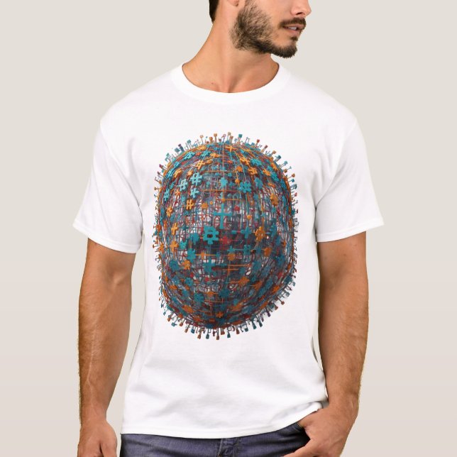Camiseta Armonía digital: El globo interconectado (Anverso)