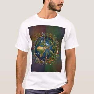 Camiseta Armonía: El emblema de la paz verde de la Tierra
