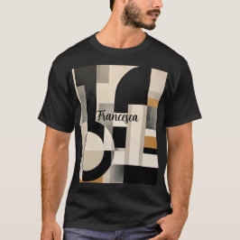 Camiseta Armonía en tonos: Composición abstracta en blanco 