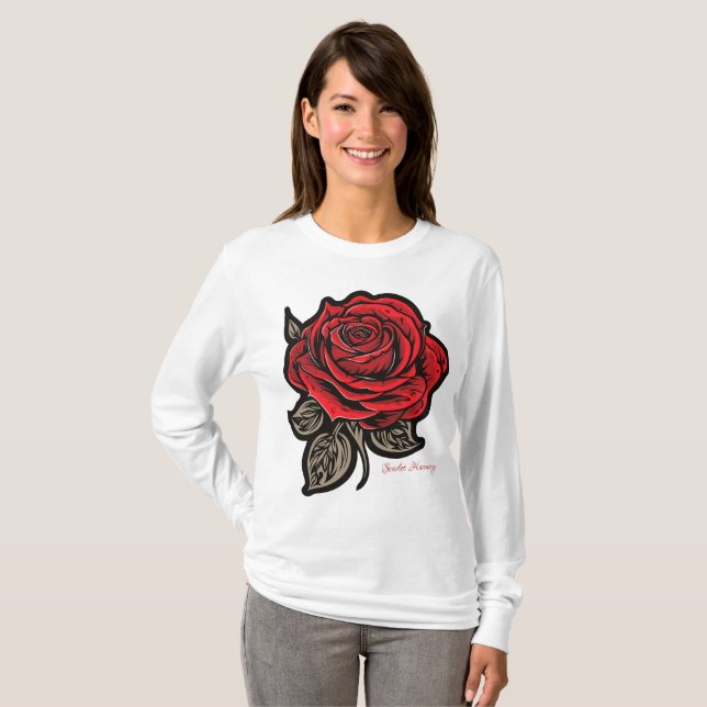 Camiseta Armonía escarlata (Anverso completo)