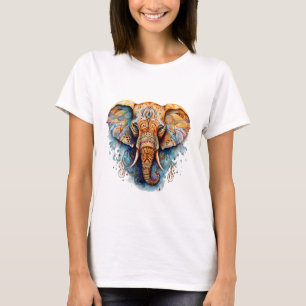 Camiseta Armonía espiritual: La mente del elefante colorido