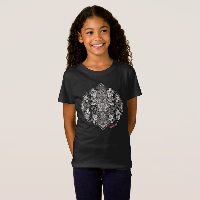Camiseta Armonía Floral de Encaje (Anverso completo)