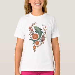 Camiseta Armonía floral del tiburón - Arte de la naturaleza