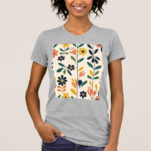 Camiseta Armonía Floral Escandinava (Anverso)