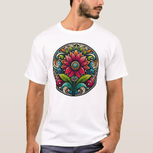 Camiseta Armonía Floral Mandala – Simetría Botánica Vibrant