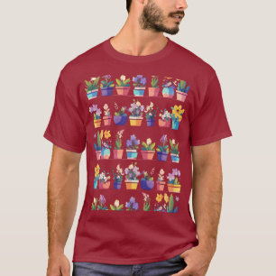 Camiseta Armonía floreciente en ollas coloridas