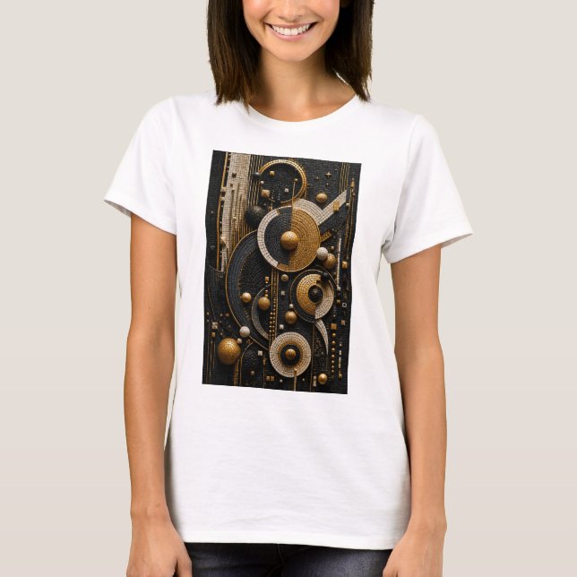 Camiseta Armonía Geométrica en Mosaico Micro 3D (Anverso)