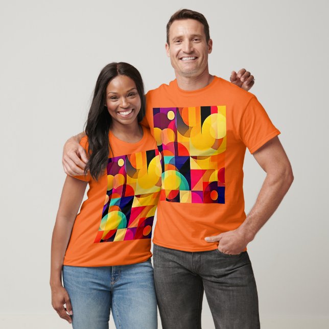 Camiseta Armonía geométrica vibrante (Unisexo)