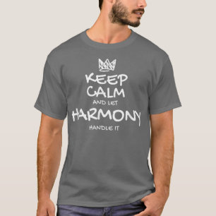 Camiseta Armonía Mantener la calma Nombre personalizado Fri