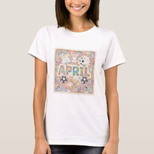 Camiseta Armonía Pastel en Capas: El Arte de Abril