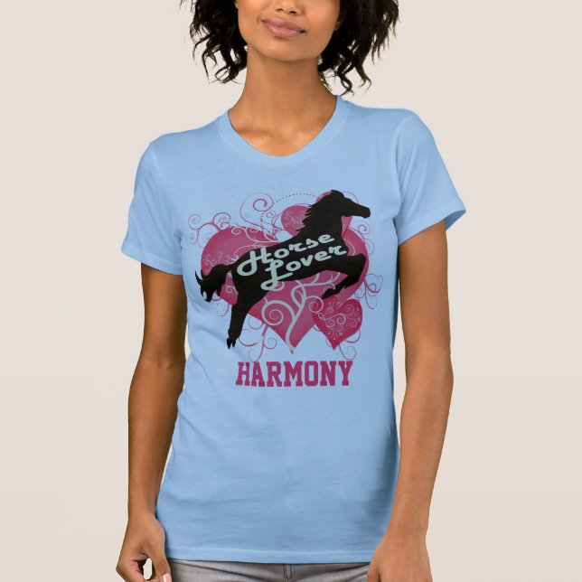 Camiseta Armonía personalizada amante del caballo (Anverso)