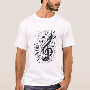 Camiseta Armonía rítmica: Nota musical flotante