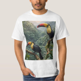 Camiseta Armonía tropical: dos turistas en el dosel foresta