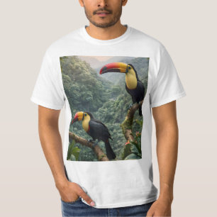 Camiseta Armonía tropical: dos turistas en el dosel foresta