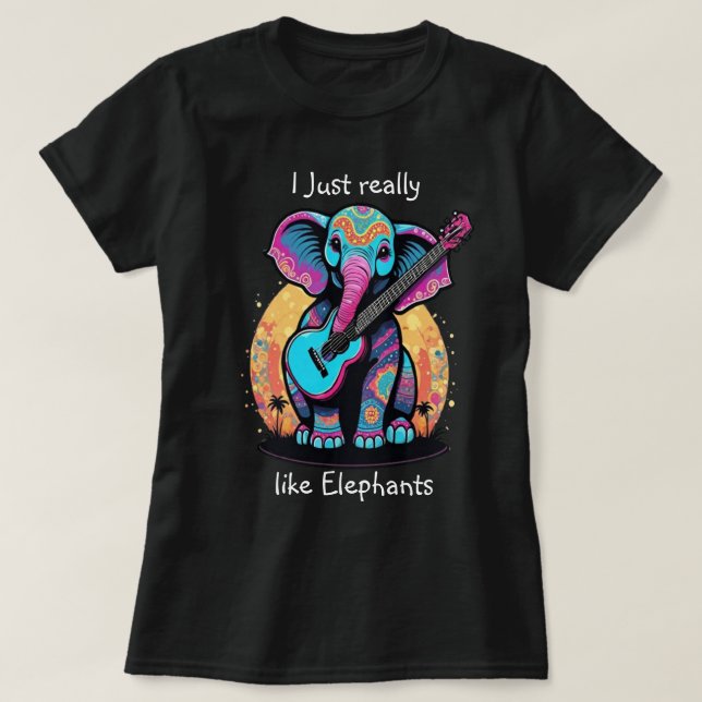 Camiseta Armonioso Jumbo Jam Me gusta mucho el elefante (Diseño del anverso)