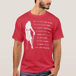 Camiseta Armor de Dios Damas Escudo de la Biblia de Espada