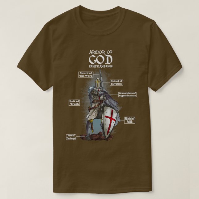 Camiseta Armor De Dios Efesios 6 10 18 Biblia (Diseño del anverso)