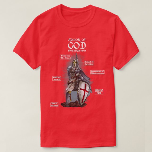 Camiseta Armor De Dios Efesios 6 10 18 Biblia 3 (Diseño del anverso)