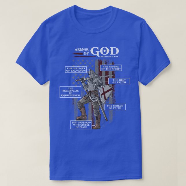 Camiseta Armor de Dios Efesios 6 10 18 Biblia Verse Premium (Diseño del anverso)