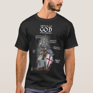 Camiseta Armor de Dios Efesios 6 10 18 Verso de la Biblia 
