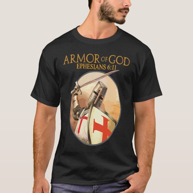 Camiseta Armor De Dios Efesios Biblia Verse A Chris Religio (Anverso)
