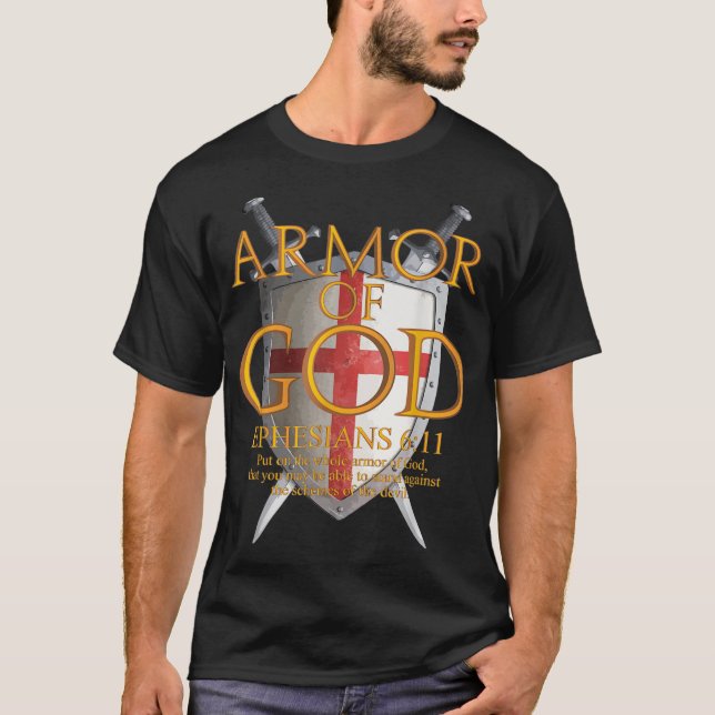 Camiseta Armor De Dios Efesios Biblia Verse A Chris Religio (Anverso)