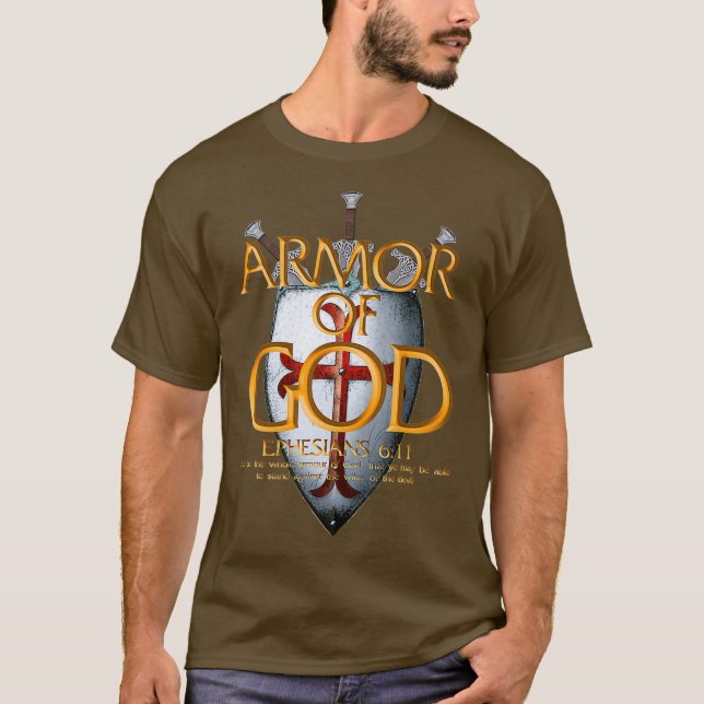 Camiseta Armor De Dios Efesios Biblia Verse Religioso (Anverso)