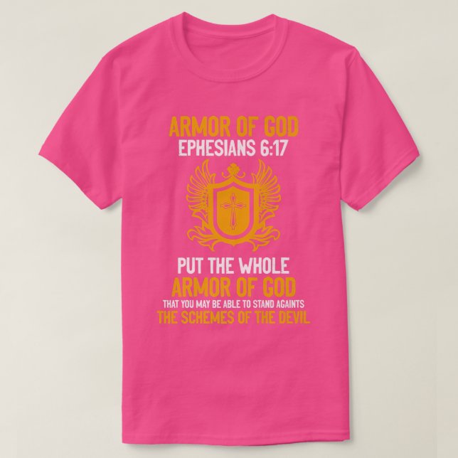 Camiseta Armor Of God Ephesians 617 Bible Verse T Christian (Diseño del anverso)