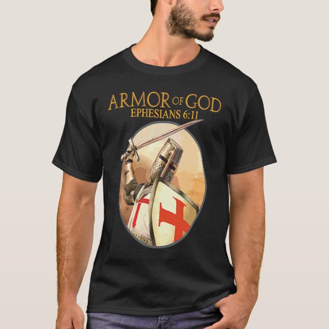 Camiseta Armor Of God Ephesians Bible Verse Religious Chris (Anverso)