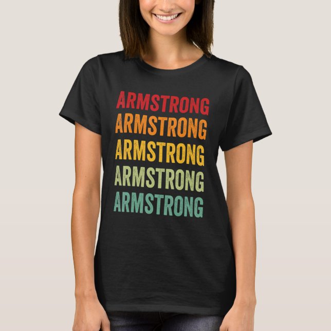 Camiseta Armstrong County Texas Rainbow Text Design (Anverso)